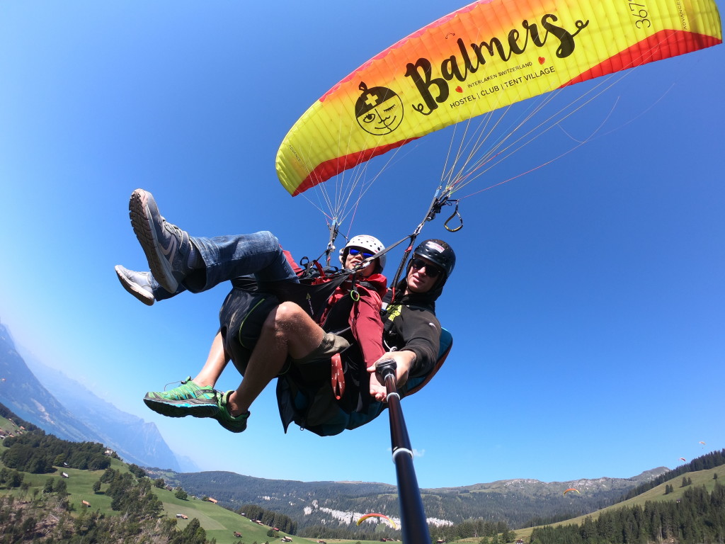 Paragliding interlaken outdoor activities switzerland hostel