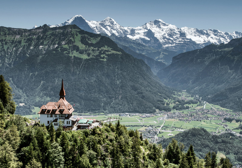 mountain view from the harder kulm