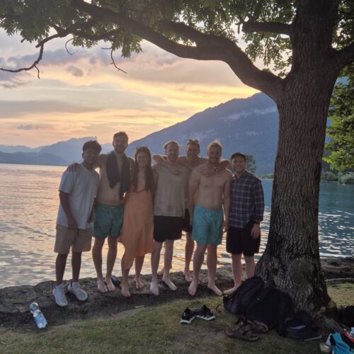 sunset swim interlaken